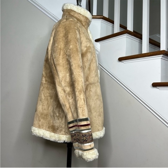 Coldwater Creek Faux Suede and Sherpa Winter Jacket - Picture 5 of 10